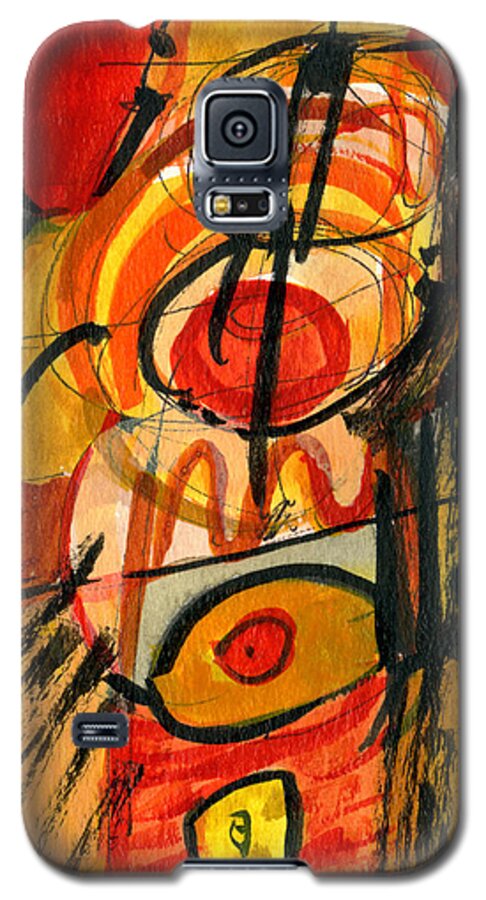 Abstract Art Galaxy S5 Case featuring the painting Relativity by Stephen Lucas