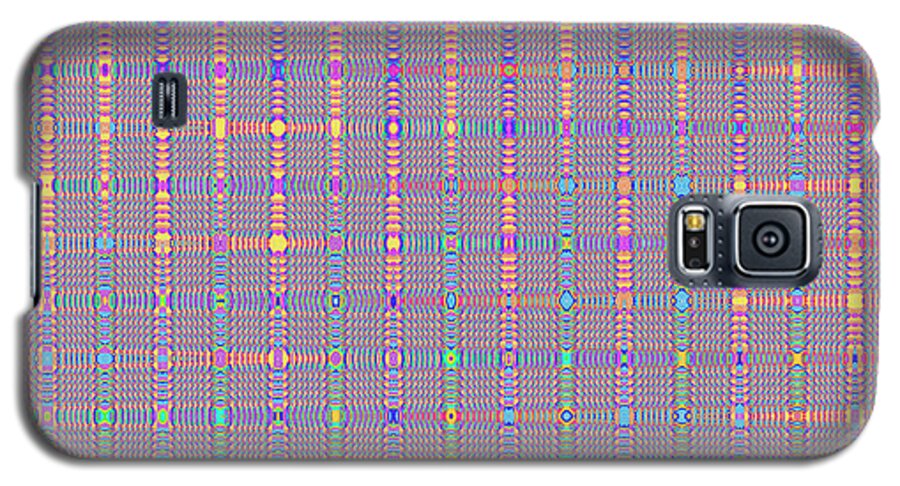 Abstract Galaxy S5 Case featuring the digital art Retro Abstract In Lines by Susan Stevenson