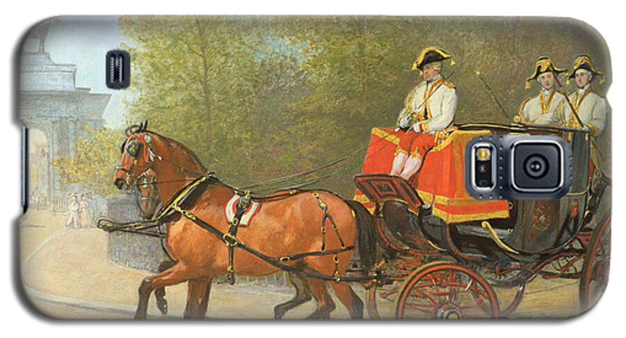Horse Galaxy S5 Case featuring the painting Returning from Her Majestys Drawing Room by Alfred Corbould
