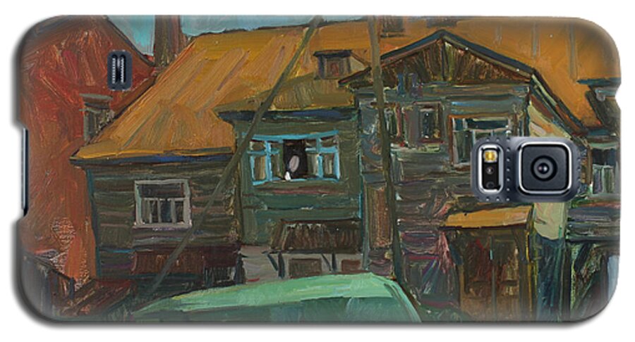Yard Galaxy S5 Case featuring the painting Rhythms of the old yard by Juliya Zhukova