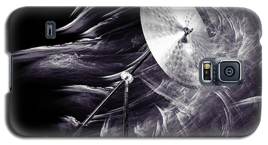 Ride Cymbal Galaxy S5 Case featuring the photograph Ride or Suspended Cymbal in Sepia 3241.01 by M K Miller