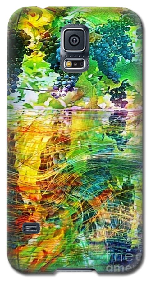Wine Galaxy S5 Case featuring the painting Ripened Vines by PainterArtist FIN