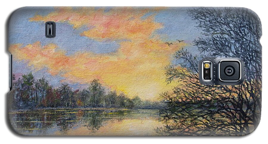 River Galaxy S5 Case featuring the painting River Dusk # 2 by Kathleen McDermott