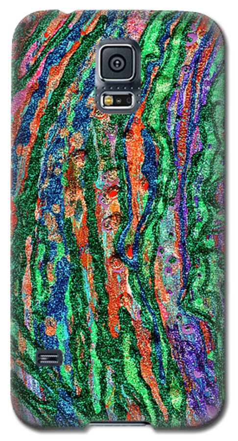 Abstract Galaxy S5 Case featuring the painting River of Grass by Strangefire Art    Scylla Liscombe