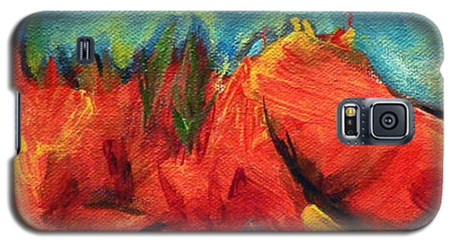 Landscape Galaxy S5 Case featuring the painting Roasted Rock Coast by Elizabeth Fontaine-Barr