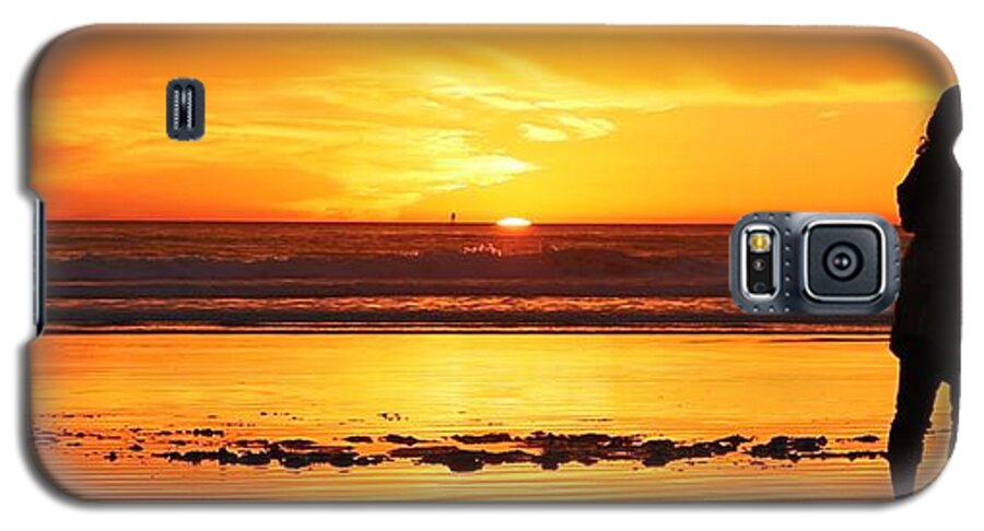 Romantic Galaxy S5 Case featuring the photograph Romantic Sunset by Christy Pooschke