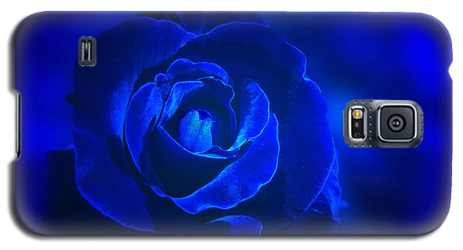 Rose Galaxy S5 Case featuring the photograph Rose in Blue by Sandy Keeton