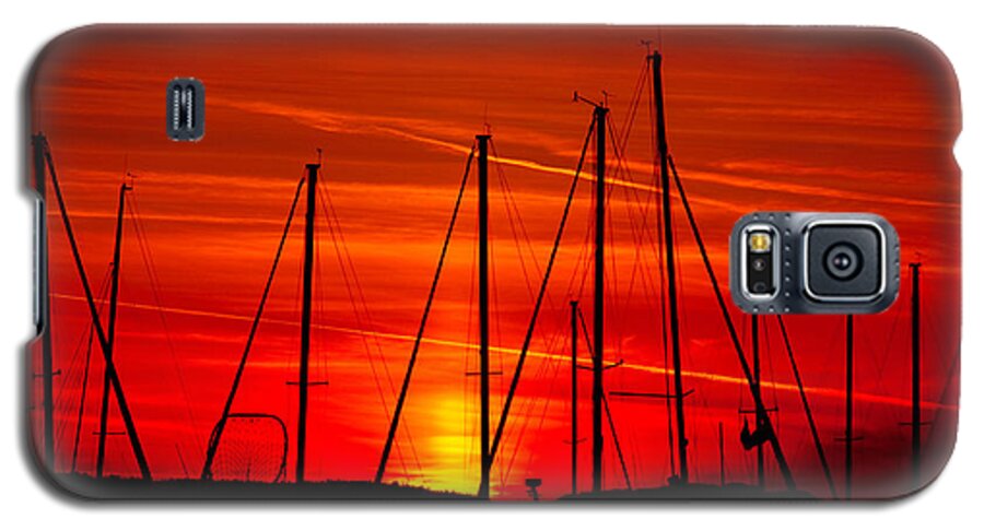 Boats Galaxy S5 Case featuring the photograph Sail Silhouettes by Darren Bradley