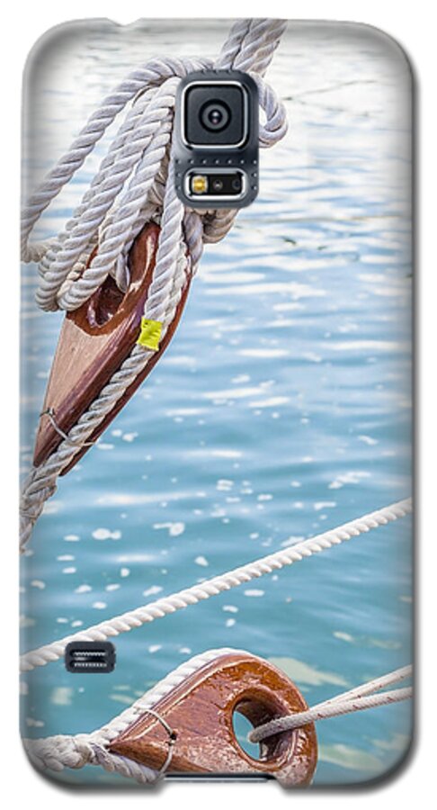 Rigging Galaxy S5 Case featuring the photograph Sailboat Deadeyes 1 by Leigh Anne Meeks