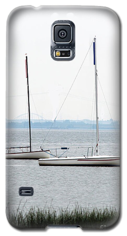 Sailboats Galaxy S5 Case featuring the photograph Sailboats in Battery Park Harbor by David Jackson