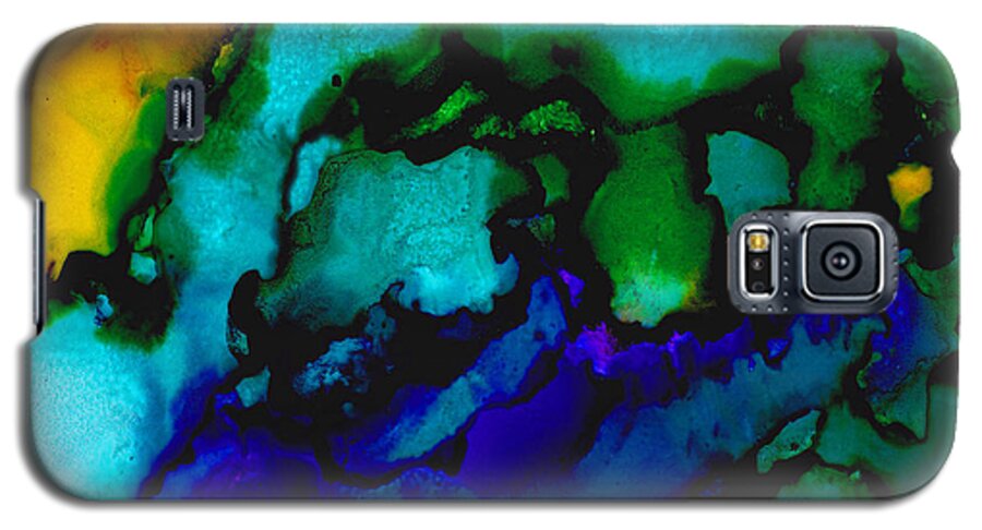 Tropical Galaxy S5 Case featuring the painting Salt Pond by Angela Treat Lyon