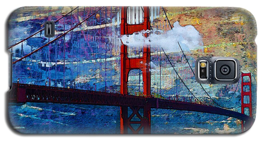 San Fransisco Galaxy S5 Case featuring the painting San Francisco Bridge by Rob Smith's