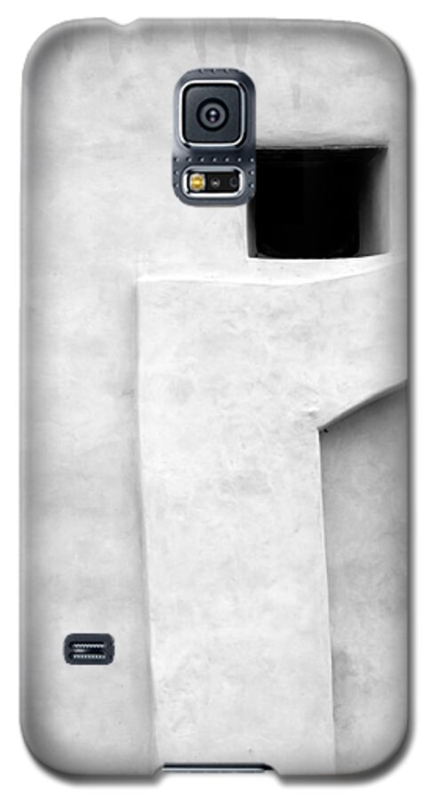 Mission San Juan Galaxy S5 Case featuring the photograph San Juan Wall Abstract 1 BW by Mary Bedy