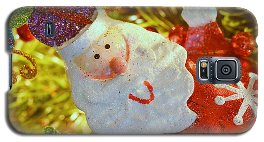 Christmas Galaxy S5 Case featuring the photograph Santa Greetings by Andrea Platt
