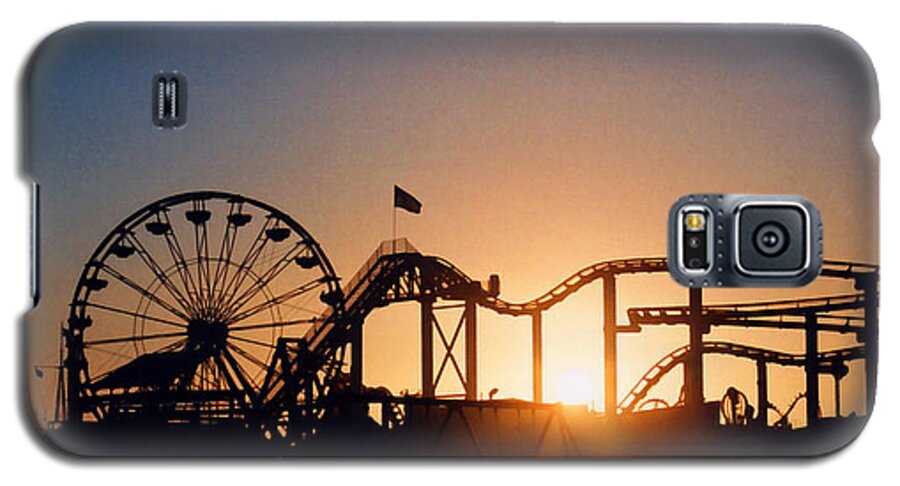 #faatoppicks Galaxy S5 Case featuring the photograph Santa Monica Pier by Art Block Collections