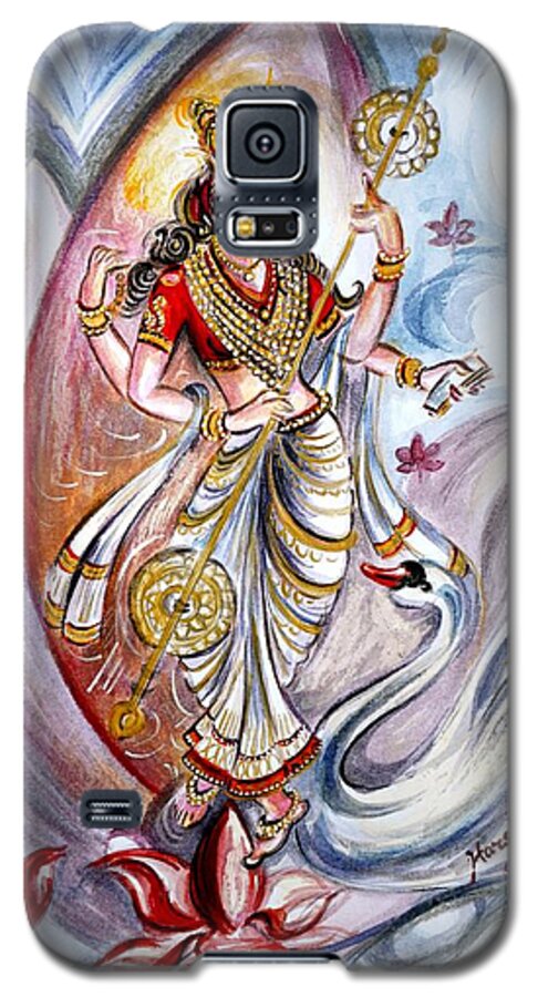 Saraswati Galaxy S5 Case featuring the painting Saraswati by Harsh Malik