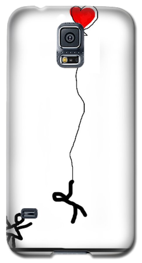 People Galaxy S5 Case featuring the digital art Save our love by Sladjana Lazarevic