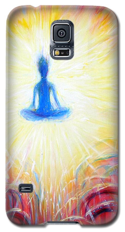 Meditation Galaxy S5 Case featuring the painting Seat of the Soul by Heather Calderon