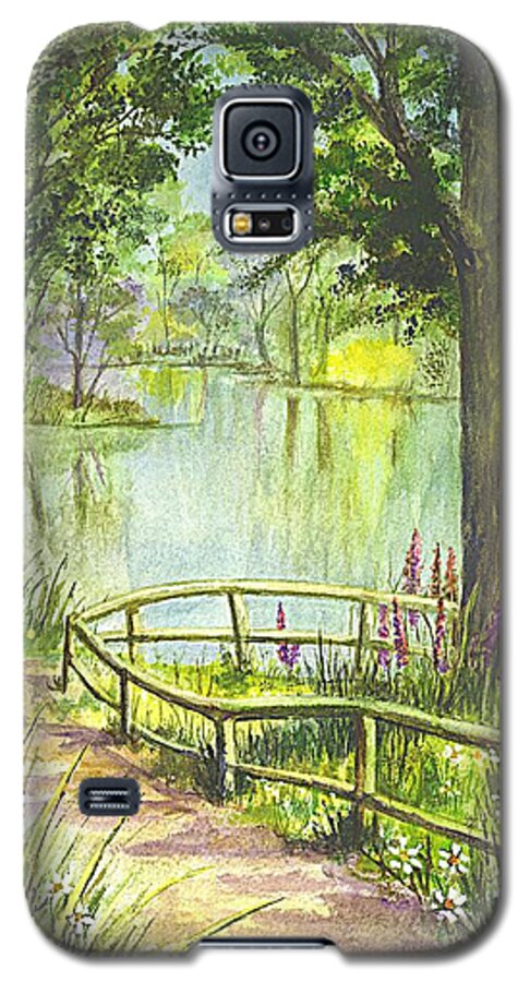Serenity Galaxy S5 Case featuring the painting Serendipity Stroll by Carol Wisniewski