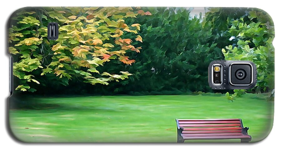 Bench Galaxy S5 Case featuring the photograph Serenity by Norma Brock