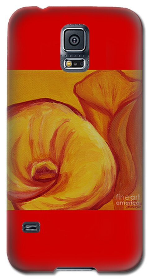 Shadow Lily Galaxy S5 Case featuring the painting Shadow Lily by Annette M Stevenson