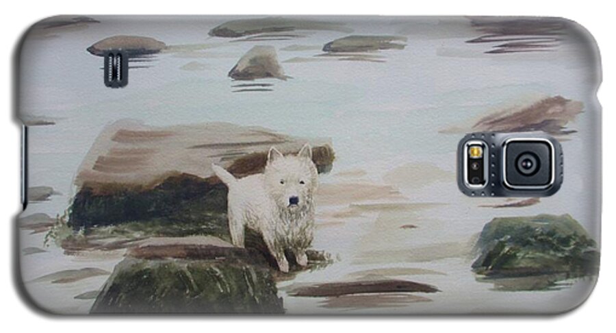 Impressionism Galaxy S5 Case featuring the painting Shirley's Dog by Martin Howard