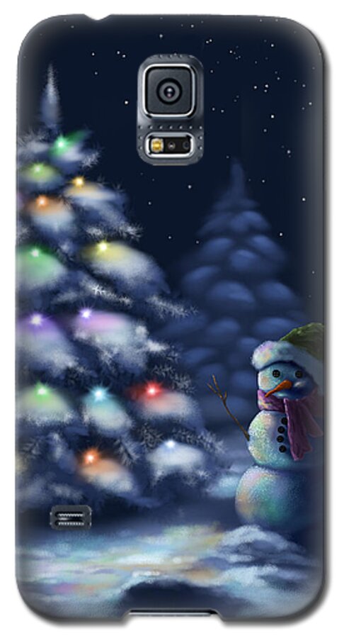 Christmas Galaxy S5 Case featuring the painting Silent night by Veronica Minozzi