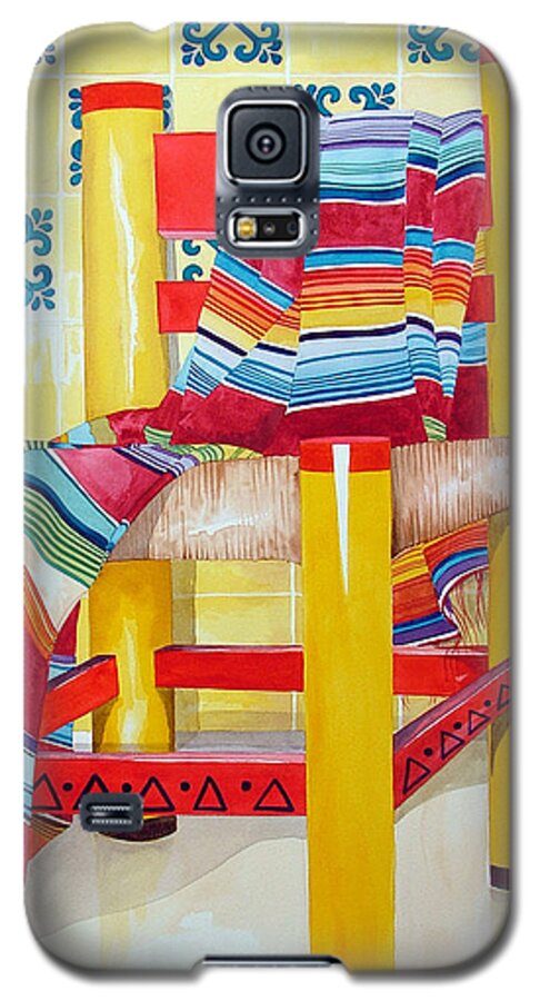 Still Life Painting Galaxy S5 Case featuring the painting Silla de la Cocina--Kitchen Chair by Kandyce Waltensperger