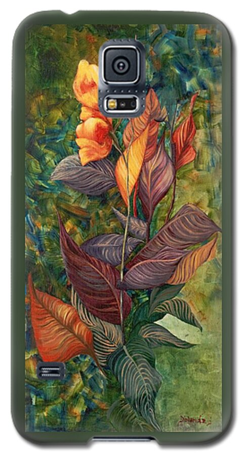 Inspiring Galaxy S5 Case featuring the painting Simply Flowers by Yolanda Raker