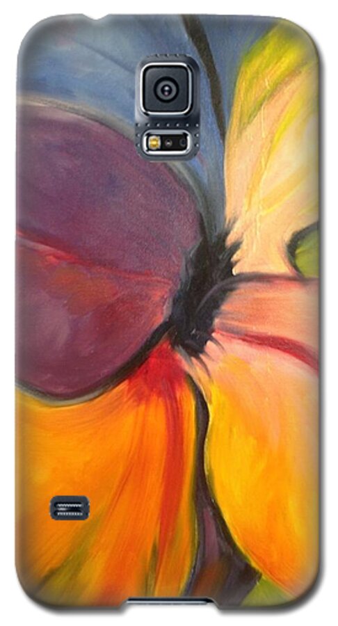 Flower Galaxy S5 Case featuring the painting Six Petals by Karen Carmean