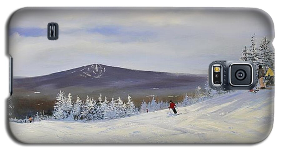 Snow Galaxy S5 Case featuring the painting Ski Talk by Ken Ahlering