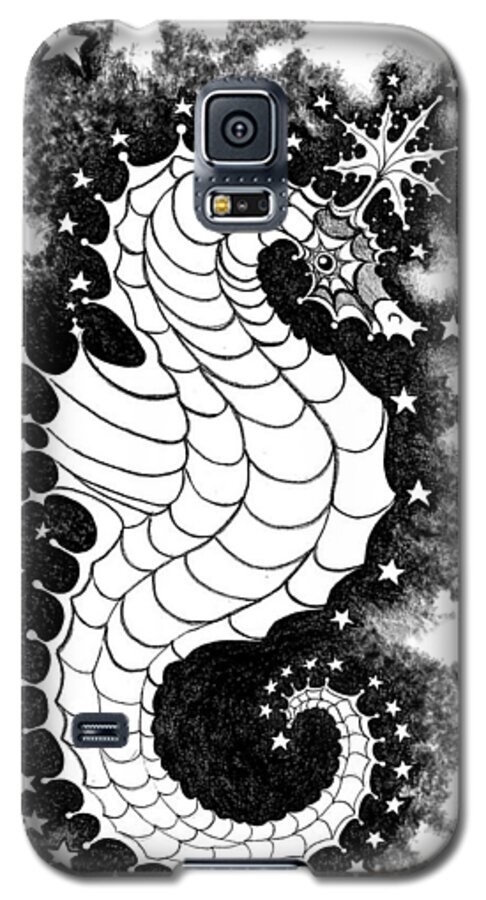 Seahorse Galaxy S5 Case featuring the digital art Skyhorse by Carol Jacobs