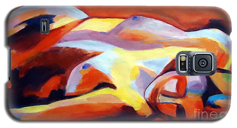 Nude Figures Galaxy S5 Case featuring the painting Sleeping lady by Helena Wierzbicki