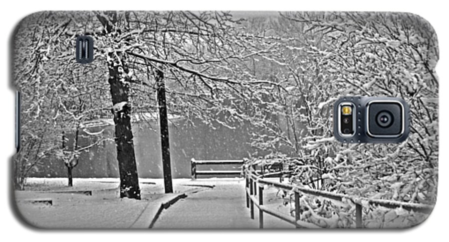 Snow Galaxy S5 Case featuring the photograph Snow along the path by Andy Lawless