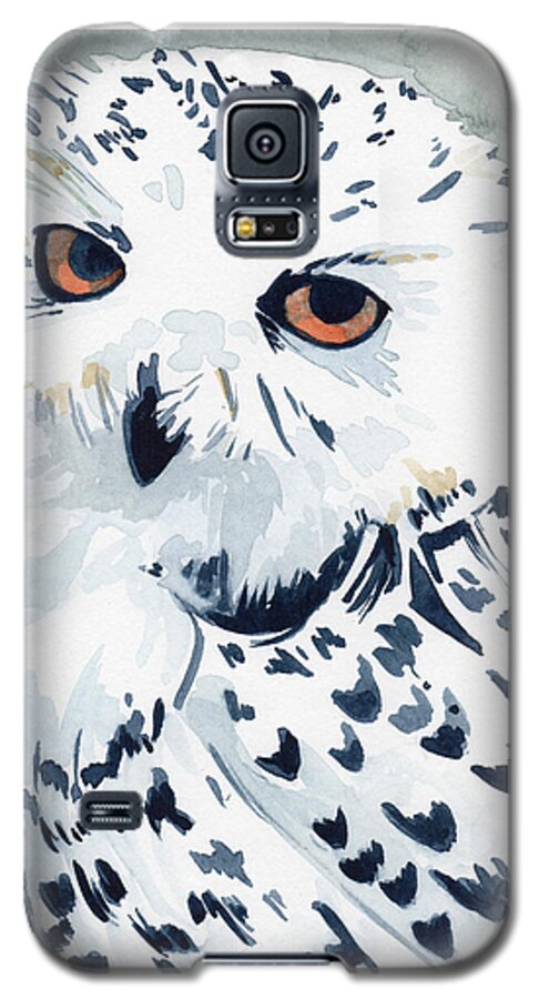 Owl Galaxy S5 Case featuring the painting Snowy Owl by Sean Parnell