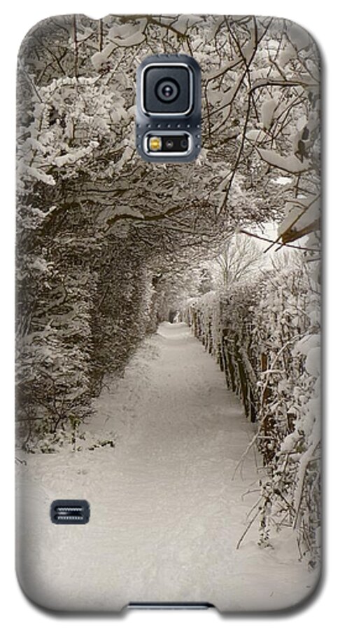 Snow Galaxy S5 Case featuring the photograph Snowy Path by Vicki Spindler