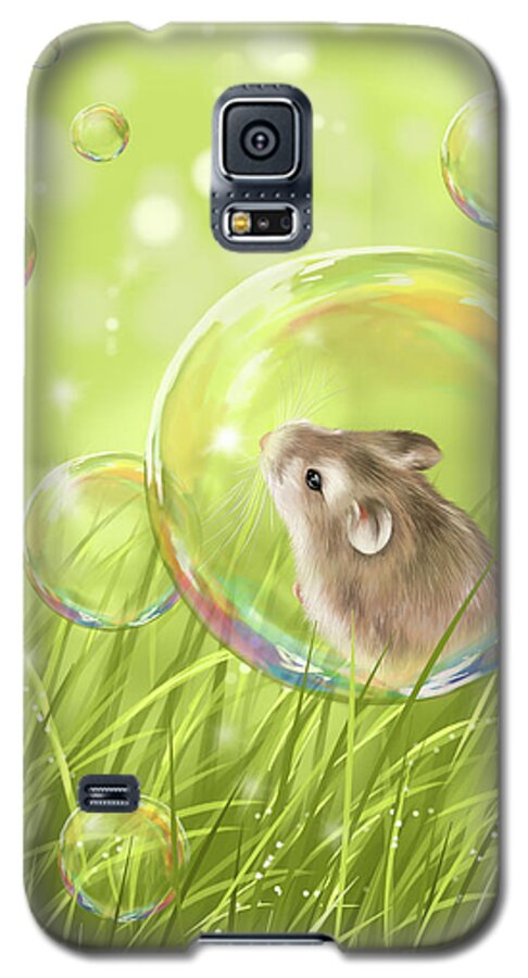 Ipad Galaxy S5 Case featuring the painting Soap bubble by Veronica Minozzi