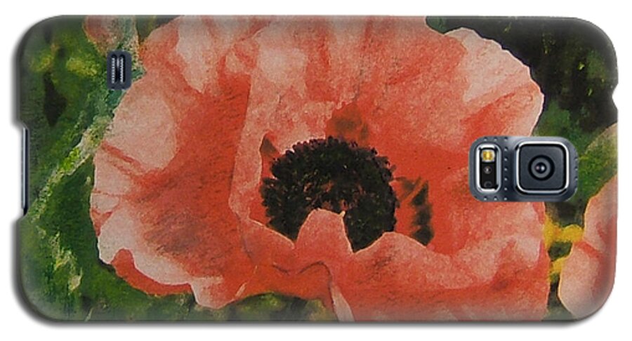 Poppy Galaxy S5 Case featuring the painting Solo POPPY by Richard James Digance