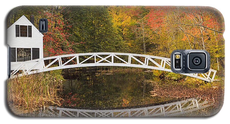 Footbridge Galaxy S5 Case featuring the photograph Somesville Bridge in Autumn Mount Desert Island Maine by Ken Brown