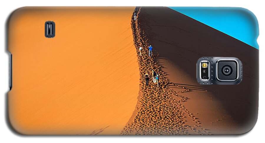 Namibia Galaxy S5 Case featuring the photograph Climbing Big Daddy by Gregory Daley MPSA