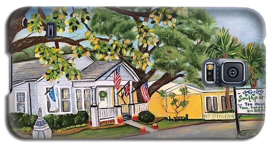 Art Galaxy S5 Case featuring the painting Southport Tea House by Shelia Kempf