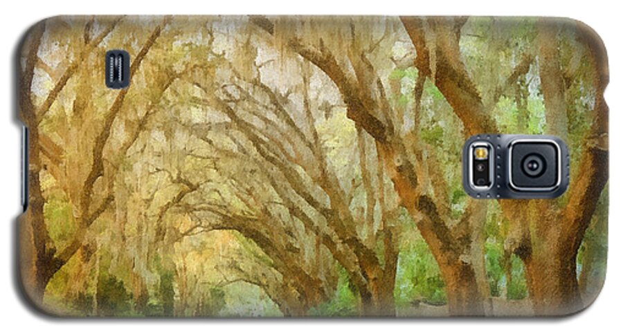 Spanish Galaxy S5 Case featuring the painting Spanish Moss - Symbol of the South by Alexandra Till