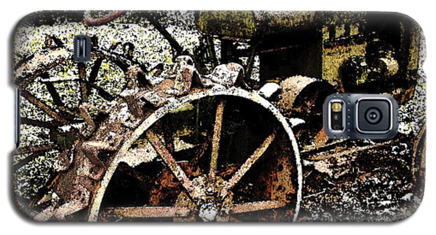 Rust Galaxy S5 Case featuring the photograph Speckled Antique Tractor by Michael Spano