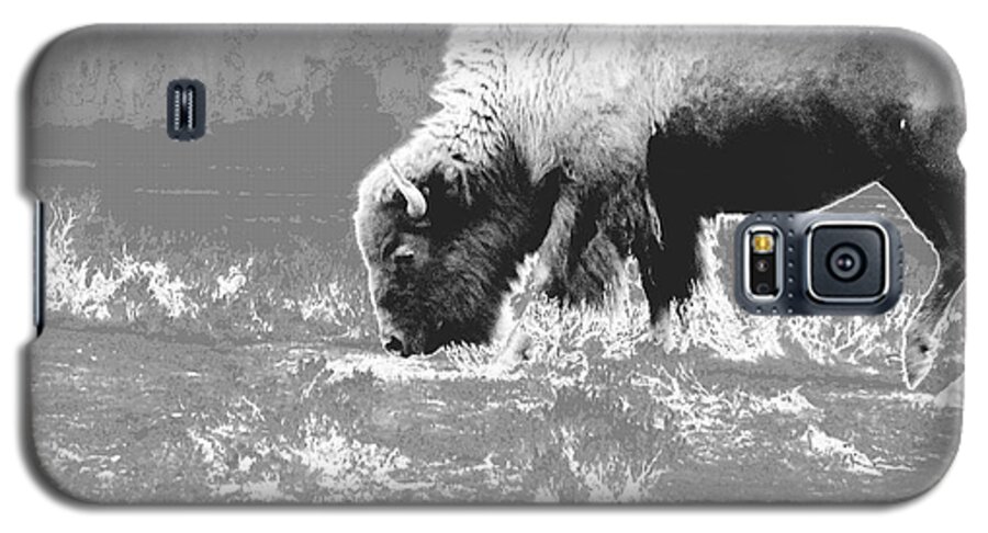 Bison Galaxy S5 Case featuring the photograph Spirit Bison by Ann Johndro-Collins