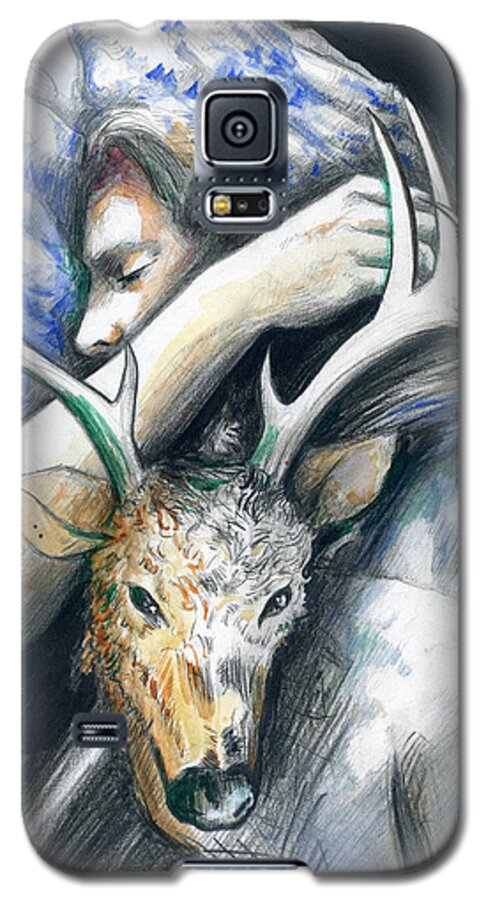 Dear Galaxy S5 Case featuring the painting Springs Eternal Love Affair with the Ice Prince by Rene Capone