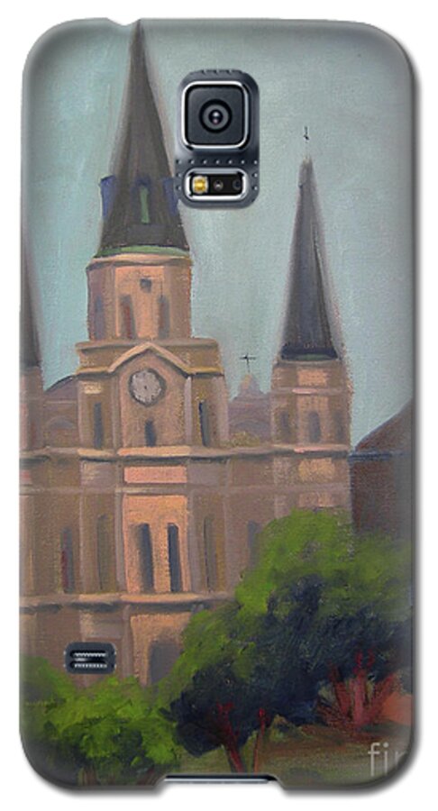 New Orleans Galaxy S5 Case featuring the painting St. Louis Cathedral by Lilibeth Andre