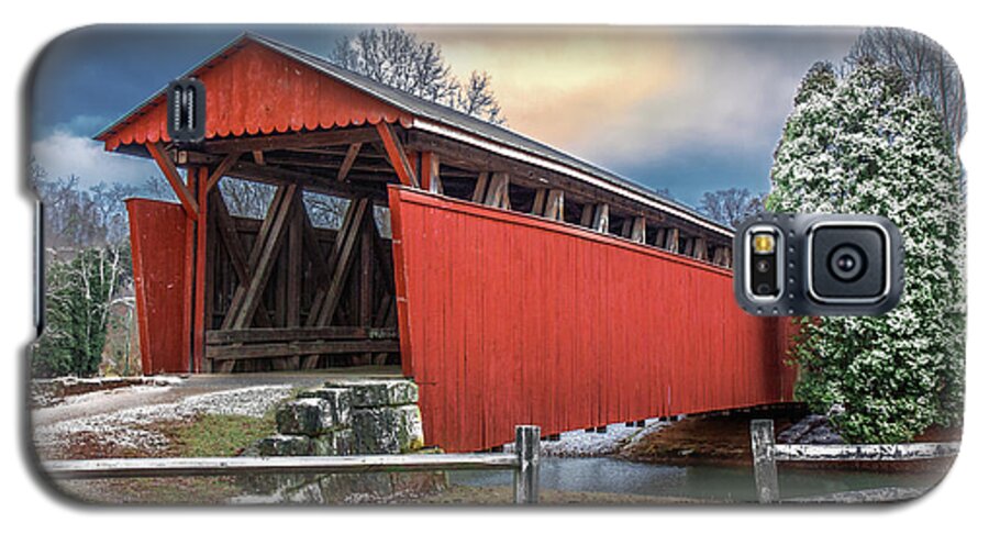Staats Mill Covered Bridge Galaxy S5 Case featuring the photograph Staats Mill Covered Bridge by Mary Almond