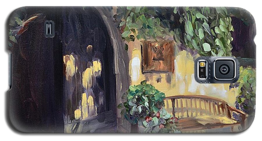 Stag's Leap Galaxy S5 Case featuring the painting Stags Leap Wine Cellars Tasting Room by Donna Tuten