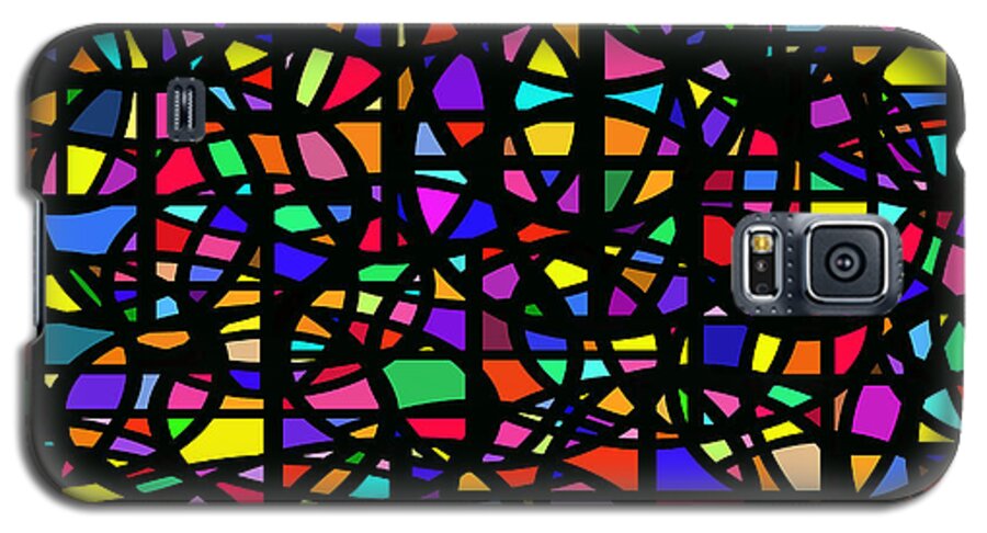 Abstract Galaxy S5 Case featuring the digital art Stained Glass Abstract by Susan Stevenson