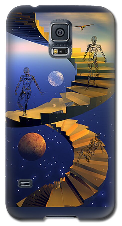 Bryce Galaxy S5 Case featuring the digital art Stairway to imagination by Claude McCoy